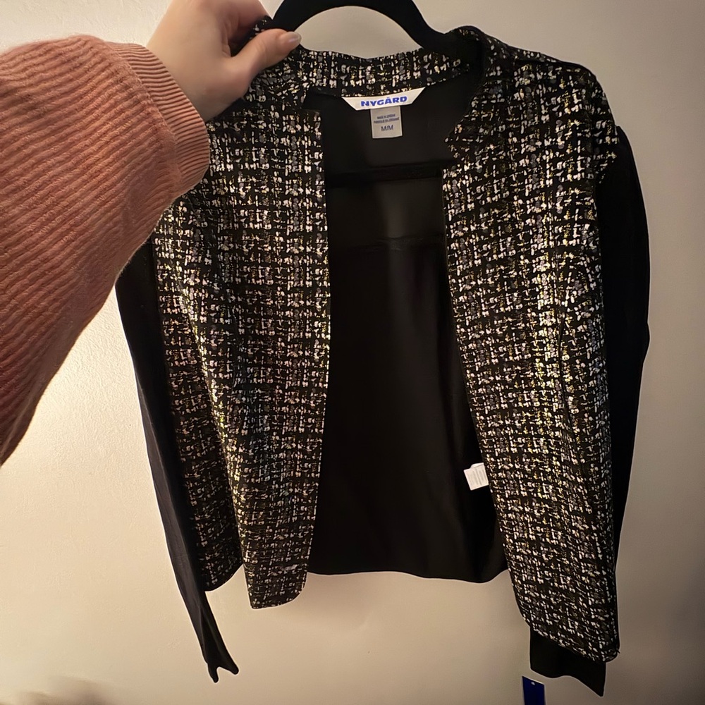 Black and Gold sweater jacket